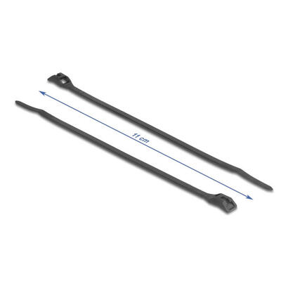 delock-19465-brida-para-cables-con-cabeza-plana-la-110-x-an-25-mm-100-piezas-negro