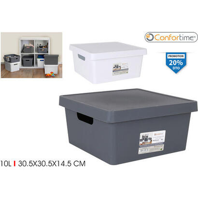 pack-de-6-unidades-caja-orden-cuadrada-multiuso-tapa-10l-confortime