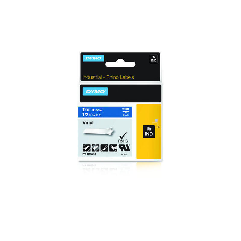 dymo-rhino-cinta-de-etiquetas-industrial-adhesiva-id1-12-blanco-sobre-azul-de-12mmx55m-vinilo dymo-rhino-cinta-de-etiquetas-industrial-adhesiva-id1-12-blanco-sobre-azul-de-12mmx55m-vinilo