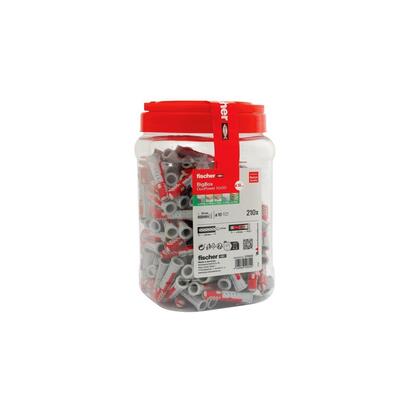 fischer-dabel-duopow-10x50-bigbox-gris-clarorojo-210-piezas-lata-recuperable-570550