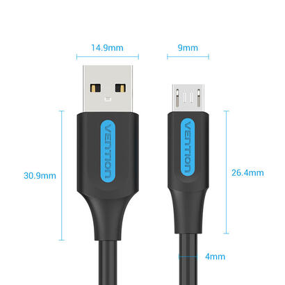 cable-usb-20-vention-colbi-usb-macho-microusb-macho-3m-negro
