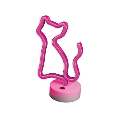 lampara-forever-neon-led-on-a-stand-cat-pink