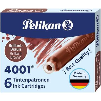 pelikan-caja-de-6-cartuchos-4001-tp6-tinta-de-alta-calidad-compatible-con-plumas-estilograficas-color-marron