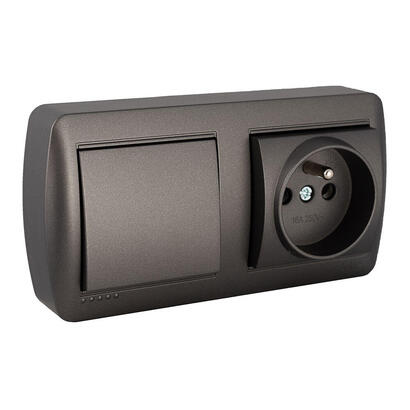 base-fija-2pt-frances-16a-250v-conmutador-interruptor-10ax-250v-de-superficie-serie-mural