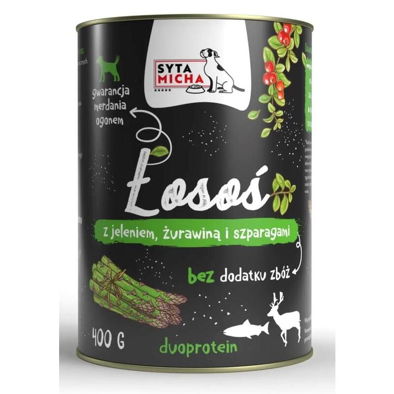 comida-humeda-para-perros-syta-micha-salmon-with-deer-cranberries-and-asparagus-400g