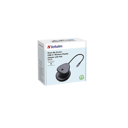 adaptador-de-pantalla-inalambrica-usb-tipo-c-verbatim-share-my-screen-4k-wda-02-1xhdmi-1xusb-1xusb-tipo-c-gris-y-negro