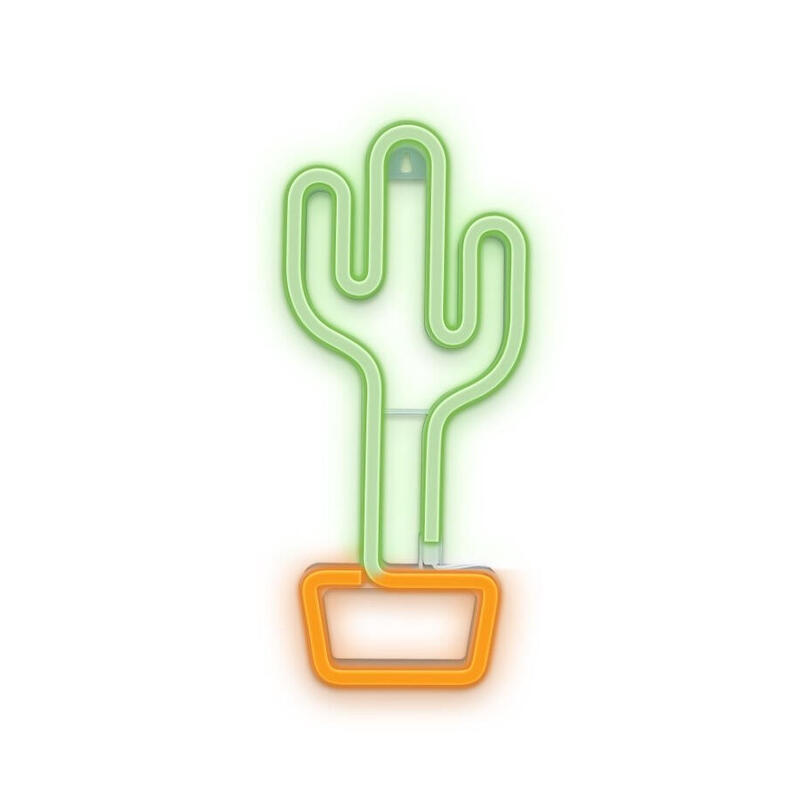 lampara-forever-neon-led-cactus-orange-green