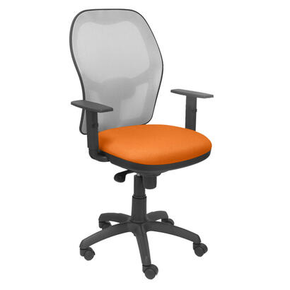 silla-jorquera-malla-gris-asiento-bali-naranja