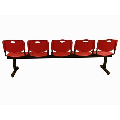 piqueras-y-crespo-bancada-iso-plastic-5-plazas-pvc-color-rojo-ultimas-unidades