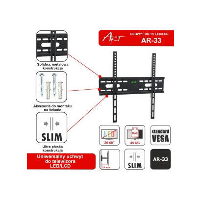 art-ramt-ar-33-tv-mount-for-lcd-led-26-60-45kg-ar-33-without-regulation-24cm