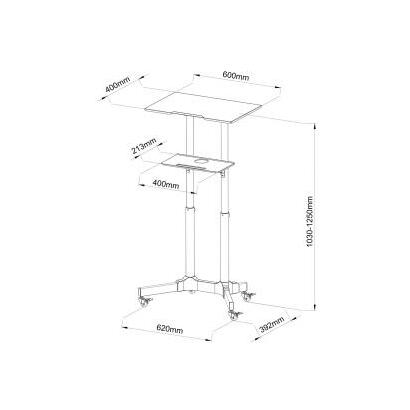 estacion-de-trabajo-con-ruedas-art-sto-s-10b-para-proyector-portatil-s-10b