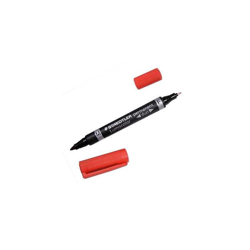 staedtler-marcador-de-dos-puntas-lumocolor-perm-rojo-10-piezas