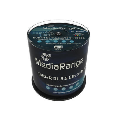 mediarange-dvdr-85gb-100uds-8x-doble-capa-totalmente-imprimible