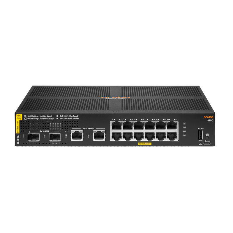 hpe-aruba-6100-12g-class4-poe-2g2sfp-139w-switch-conmutador-gestionado-12-x-101001000-poe-2-x-1-gigabit-10-gigabit-sfp-2-x-1000b