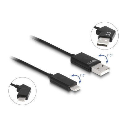 delock-80769-cable-usb-20-tipo-a-macho-a-usb-type-c-macho-giratorio-con-carga-rapida-60-w-12-m