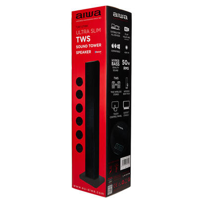 altavoz-torre-aiwa-tsbt-270-black-bluetooth-50-tws-salida-50w-rms-puerto-usb-y-jack-35mm