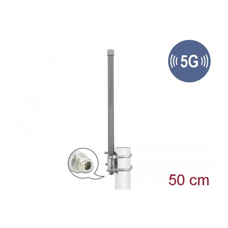 delock-90417-antena-5g-33-38-ghz-hembra-n-8-dbi-50-cm-omnidireccional-fija-para-exteriores-gris