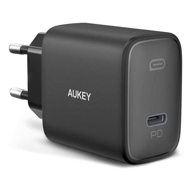 aukey-pa-f1s-swift-cargador-de-dispositivo-movil-negro-1xusb-c-power-delivery-30-20w-3a