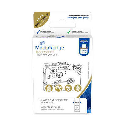 mediarange-mrbtz211-etiqueta-de-impresora-negro
