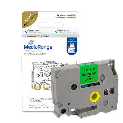 mediarange-mrbtz731-etiqueta-de-impresora-negro-verde