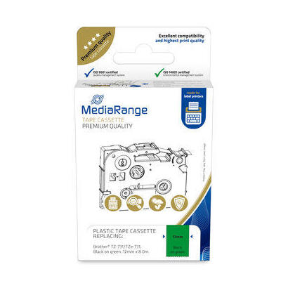 mediarange-mrbtz731-etiqueta-de-impresora-negro-verde