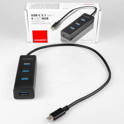 hub-4-portowy-hue-s2c-usb-32-gen-1-charging-hub-40cm-usb-c-kabel-microusb-dodatkowe-zasilanie