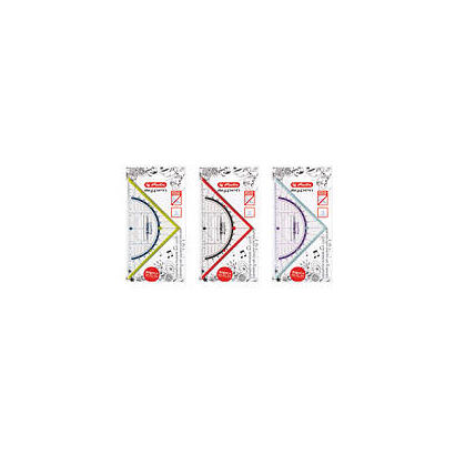 herlitz-geometry-triangle-mypen-16cm-with-grip-triangulo-de-45-plastico-multicolor-transparente-1-piezas