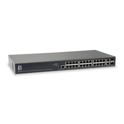 levelone-gep-2681-switch-gestionado-l3-gigabit-ethernet-101001000-energia-sobre-ethernet-poe-negro