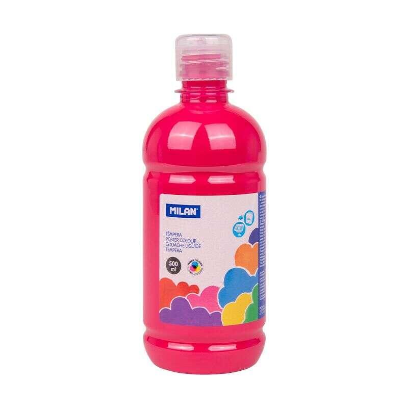 milan-botella-de-tempera-500ml-tapon-dosificador-secado-rapido-mezclable-color-magenta