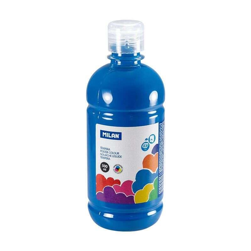 milan-botella-de-tempera-500ml-tapon-dosificador-secado-rapido-mezclable-color-azul-cyan