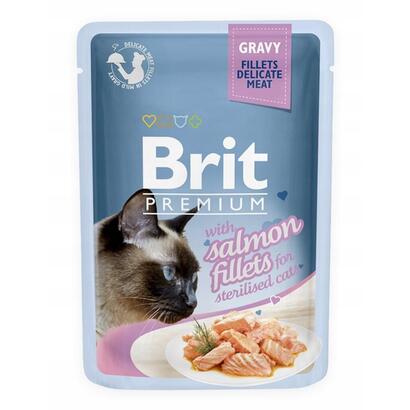 comida-humeda-para-gatos-brit-premium-sterilised-gravy-salmon-85g