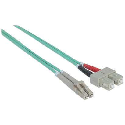 intellinet-750165-cable-de-fibra-optica-3-m-om3-lc-sc-aqua