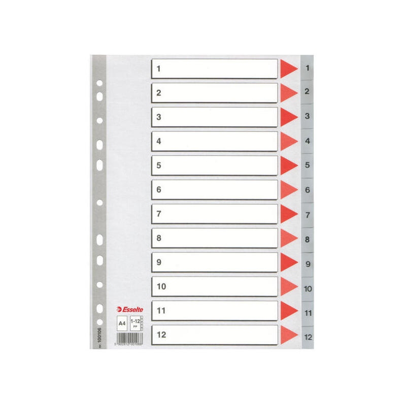 esselte-indice-numerico-multitaladro-1-12-polipropileno-a4-gris-con-caratula-indice-carton-color