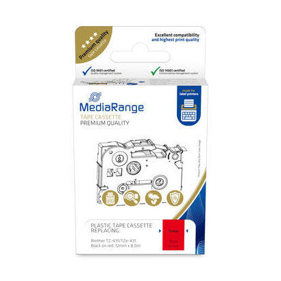 mediarange-mrbtz431-cinta-para-impresora-de-etiquetas-negro-sobre-rojo