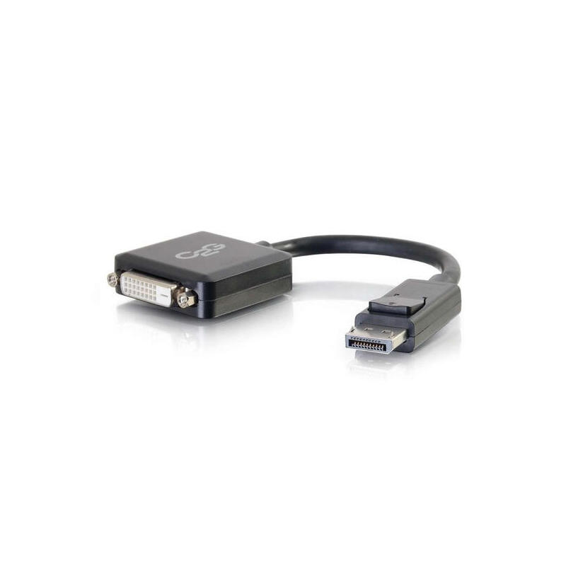c2g-adaptador-convertidor-de-displayport-macho-a-dvi-d-single-link-hembra-20-cm-negro