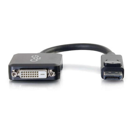 c2g-adaptador-convertidor-de-displayport-macho-a-dvi-d-single-link-hembra-20-cm-negro