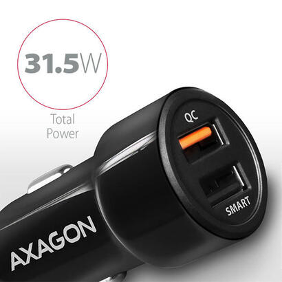 axagon-pwc-qc5-cargador-de-coche-rapido-e-inteligente-2-puertos-qc30-afc-fcp-5v-26a-315w