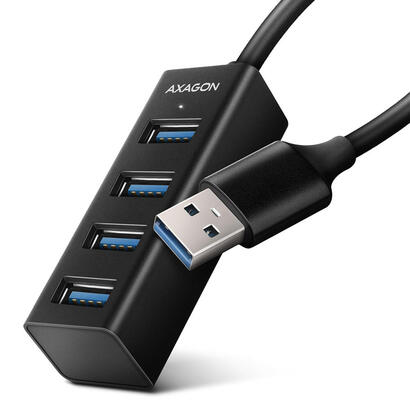 axagon-hue-m1a-hub-de-interfaz-usb-32-gen-1-31-gen-1-type-a-5000-mbits-negro