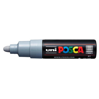 uniball-marcador-posca-pc-7m-no-permanente-punta-forma-de-bala-45-55mm-gris