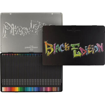 lapices-de-colores-faber-castell-black-edition-36-piezas-juego-negro-estuche-de-metal