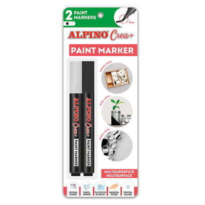 alpino-rotuladores-multisuperficies-paint-markers-color-experience-estuche-2-blanco-y-negro