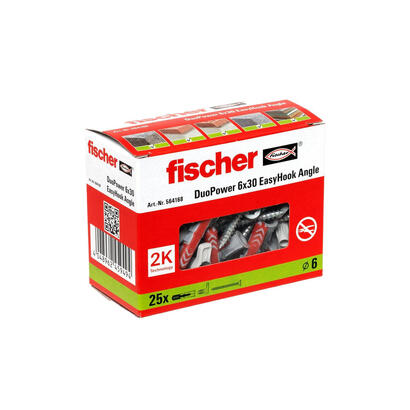 tacos-fischer-easyhook-angle-duopower-6x30-blancos-25-piezas-con-gancho-angular-easyhook