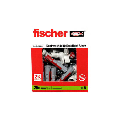 tacos-fischer-easyhook-angle-duopower-8x40-blancos-25-piezas-con-gancho-angular-easyhook