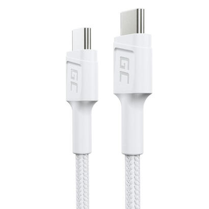 cable-white-usb-c-type-c-30cm-green-cell-powerstream-with-fast-charging-power-delivery-60w-ultra-charge-quick-charge-30