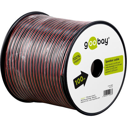 bobina-de-100-metros-cable-altavoz-rojo-negro-2x075mm-cobre-goobay