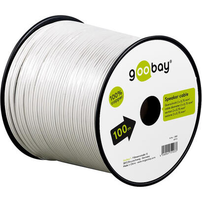 goobay-15103-cable-de-audio-100-m-blanco
