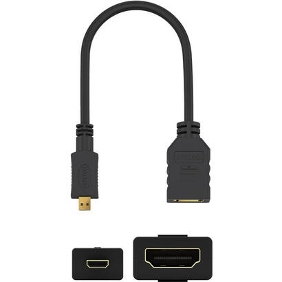 wentronic-58683-cable-hdmi-015-m-hdmi-tipo-d-micro-hdmi-tipo-a-estandar-negro