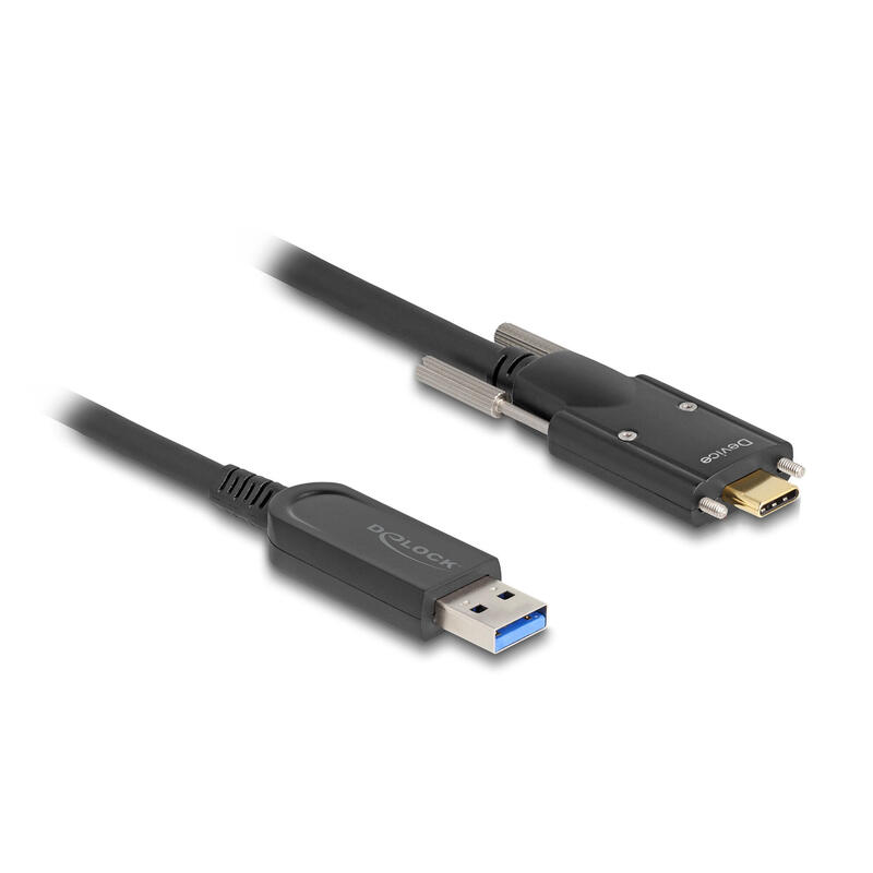 delock-83200-cable-optico-activo-usb-10-gbps-a-macho-usb-type-c-macho-con-tornillos-en-los-laterales-5-m