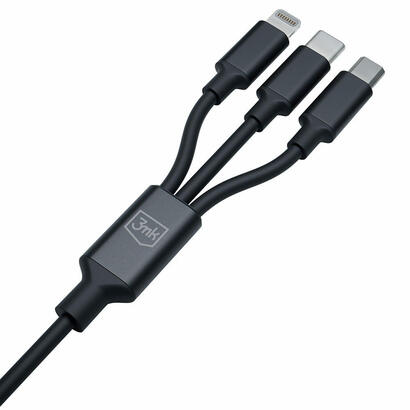 3mk-hyper-cable-3w1-usb-ac-do-usb-cmicrousblightning-15m-negro