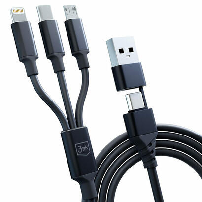 3mk-hyper-cable-3w1-usb-ac-do-usb-cmicrousblightning-15m-negro